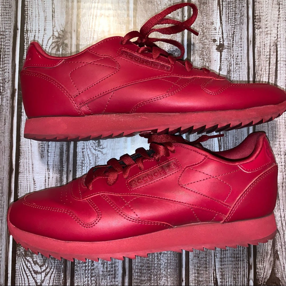 Reebok Classic Ripple leather red sneakers sz 8.5